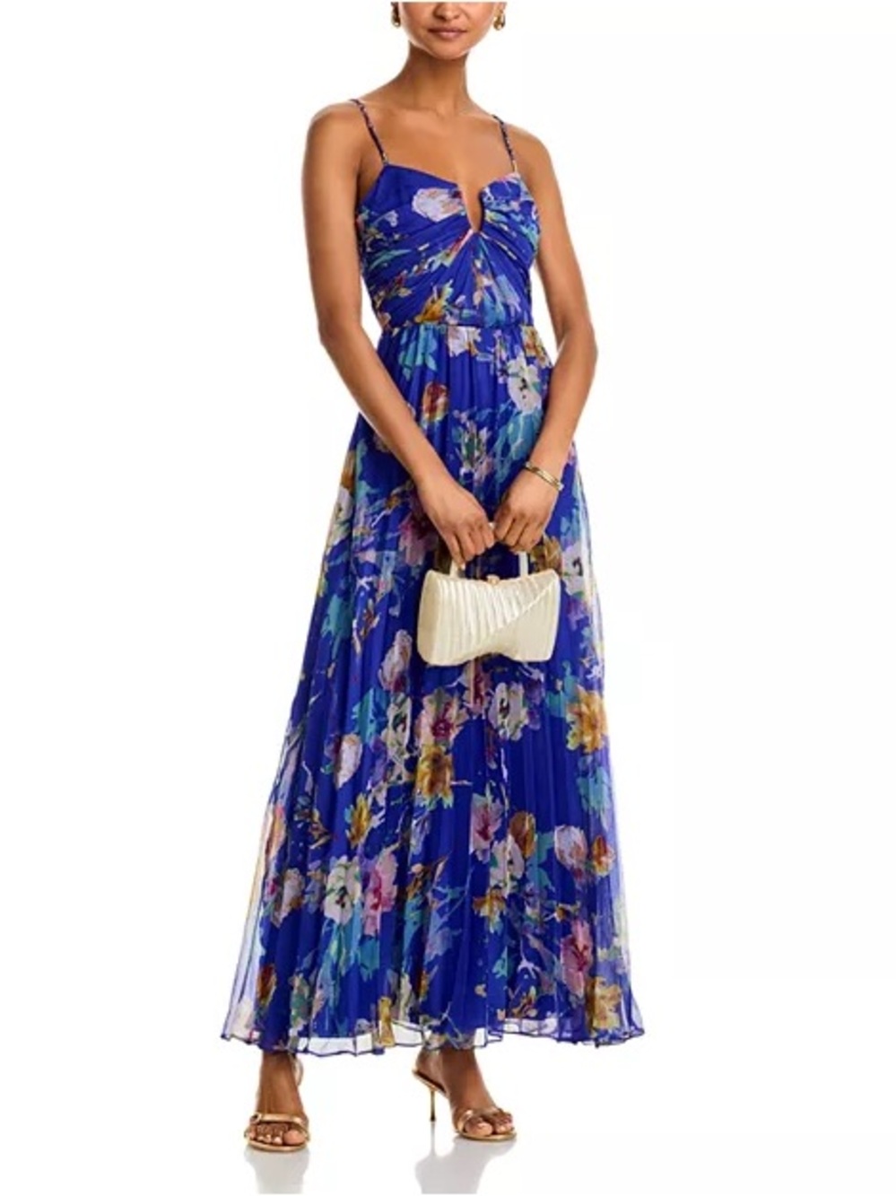AQUA Watercolor Guest of Maxi Dress